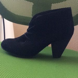 Aldo suede high heel lace-up boots